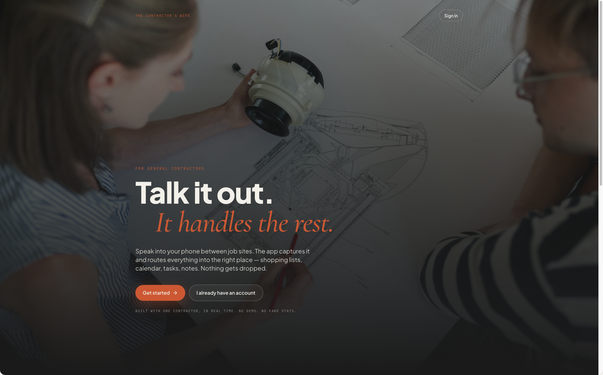 The Contractor's Wife home page