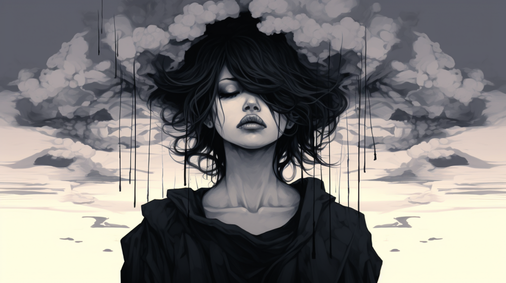 Create an eerie and surreal image in the style of Kaethe Butcher. Use a muted and subdued color palette with surreal and otherworldly elements to create a dreamlike and unsettling scene. Pay attention to the small details and textures in the artwork to create a sense of depth and mystery. Add weight to certain elements to create a more focused and intentional scene.